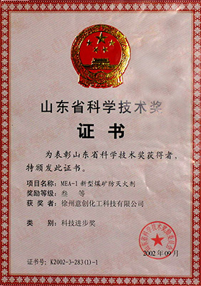 2002年9月MEA-1科技進(jìn)步叁等獎(jiǎng)